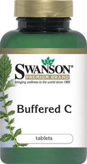Close-up of Swanson Buffered Vitamin C 500 mg tablets