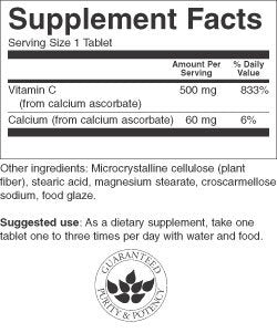 Swanson Buffered Vitamin C 500 mg bottle and packaging