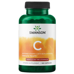 Swanson Buffered Vitamin C with Bioflavonoids 500 mg – 100 capsules bottle front view