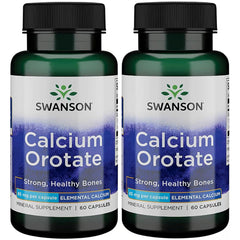Swanson Calcium Orotate 85 mg 60 Caps bottle - 2-pack (image 1)