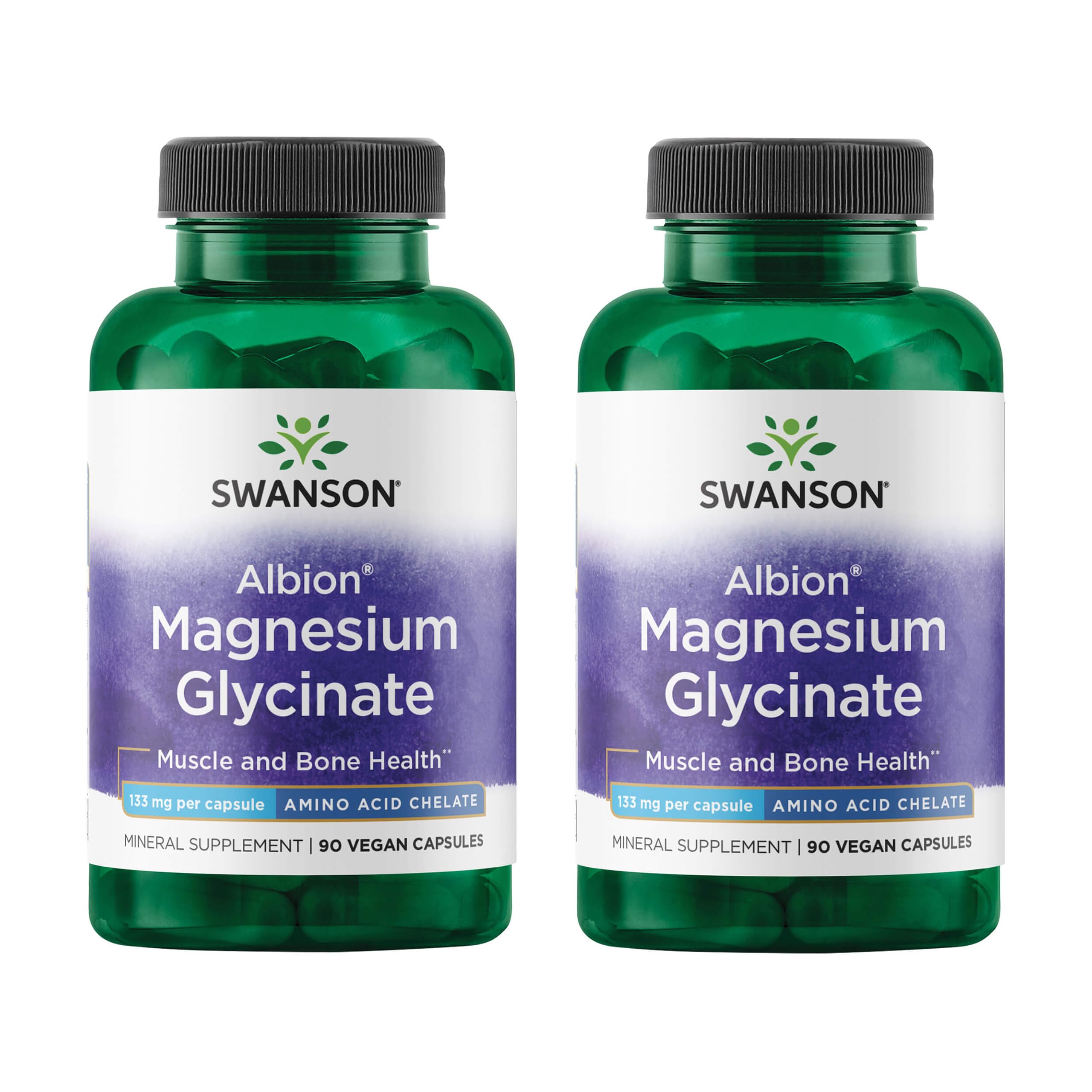 Swanson Chelated Magnesium Glycinate bottle label
