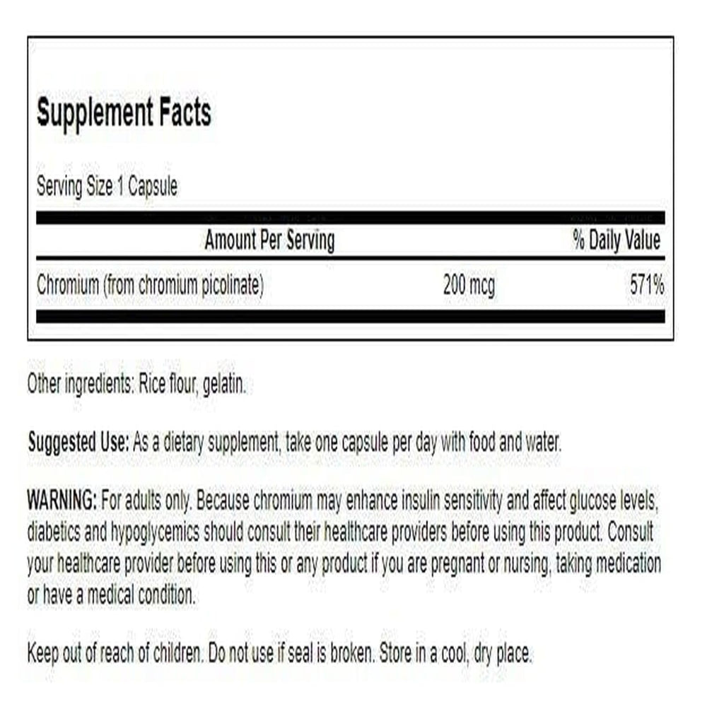 Chromium Picolinate capsules close-up