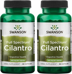 Front view of Swanson Cilantro 425 mg 60 capsules bottle