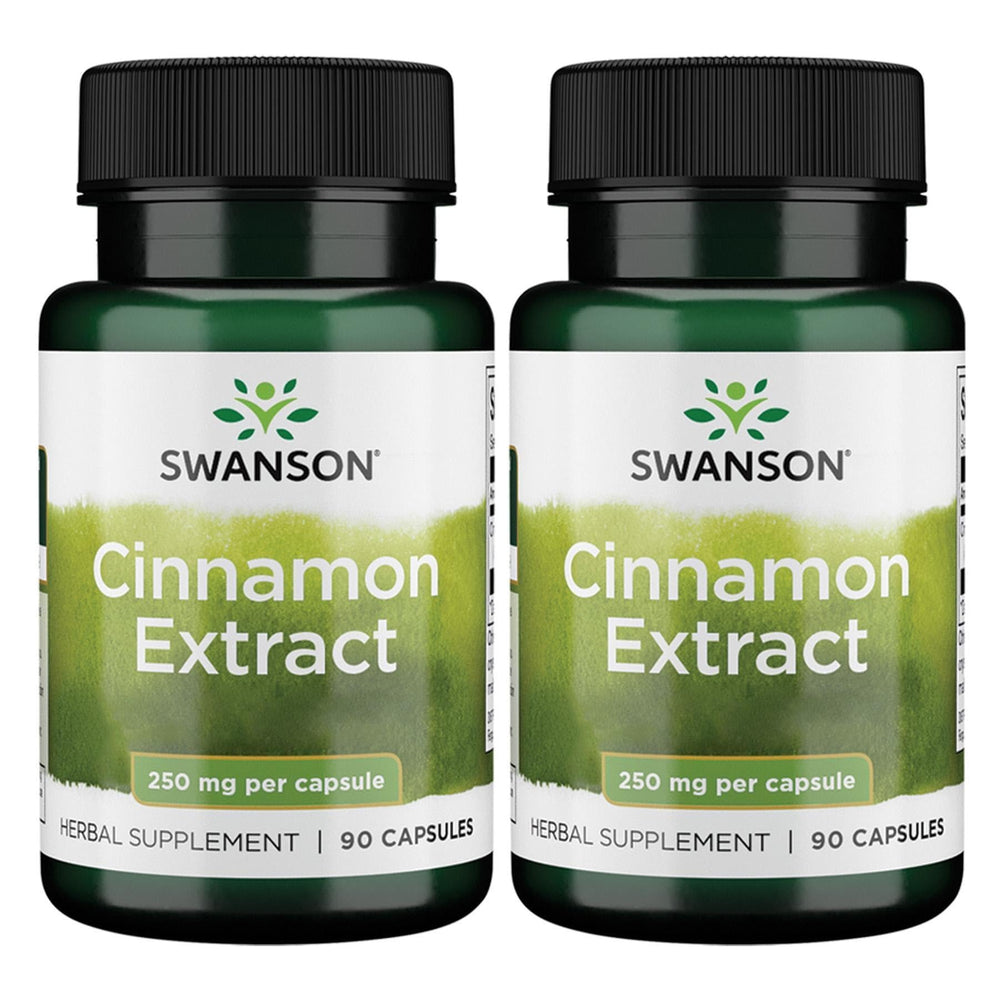 Swanson Cinnamon Extract 250mg bottle - 90 capsules - 2 pack