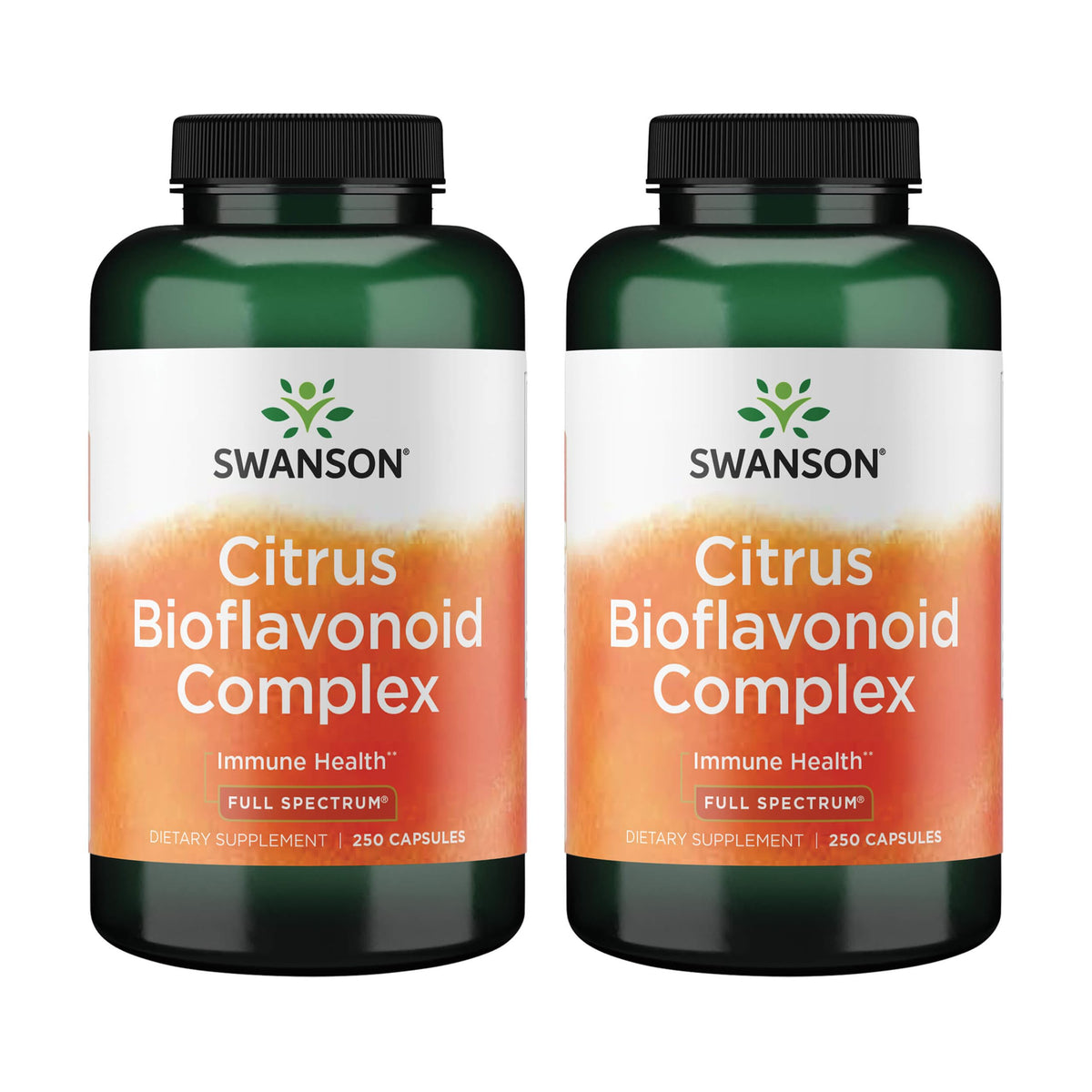 Swanson Citrus Bioflavonoids Complex bottle and capsules