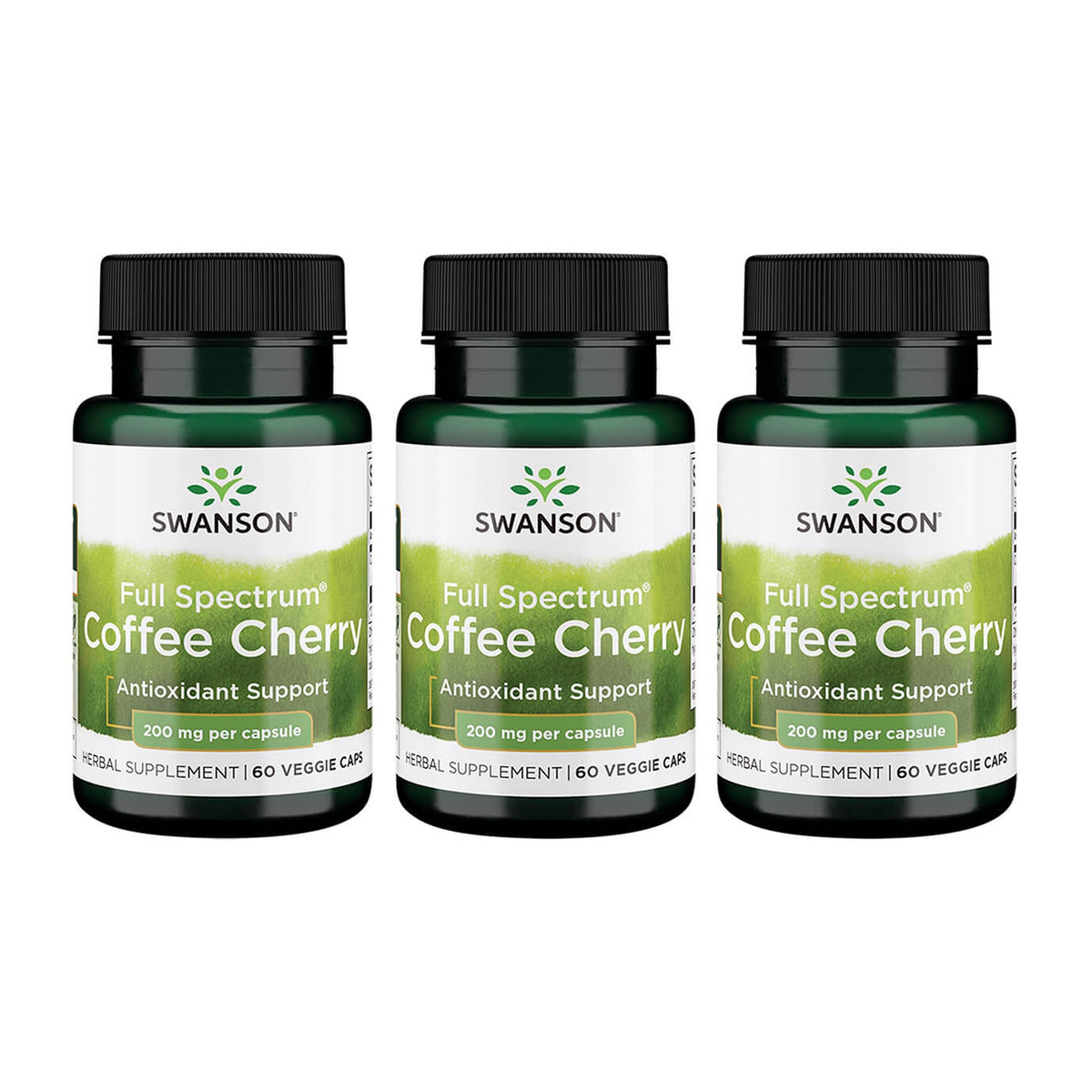 Swanson Full-Spectrum Coffee Cherry herbal supplement bottle