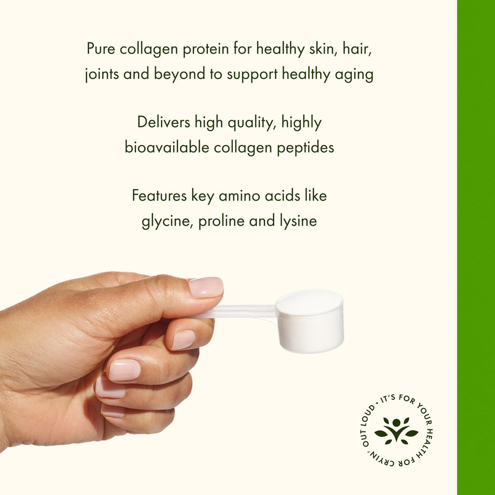 Collagen peptides powder promoting hair, skin and nails health