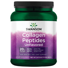 Swanson Collagen Peptides Unflavored 19.75 oz Powder container front