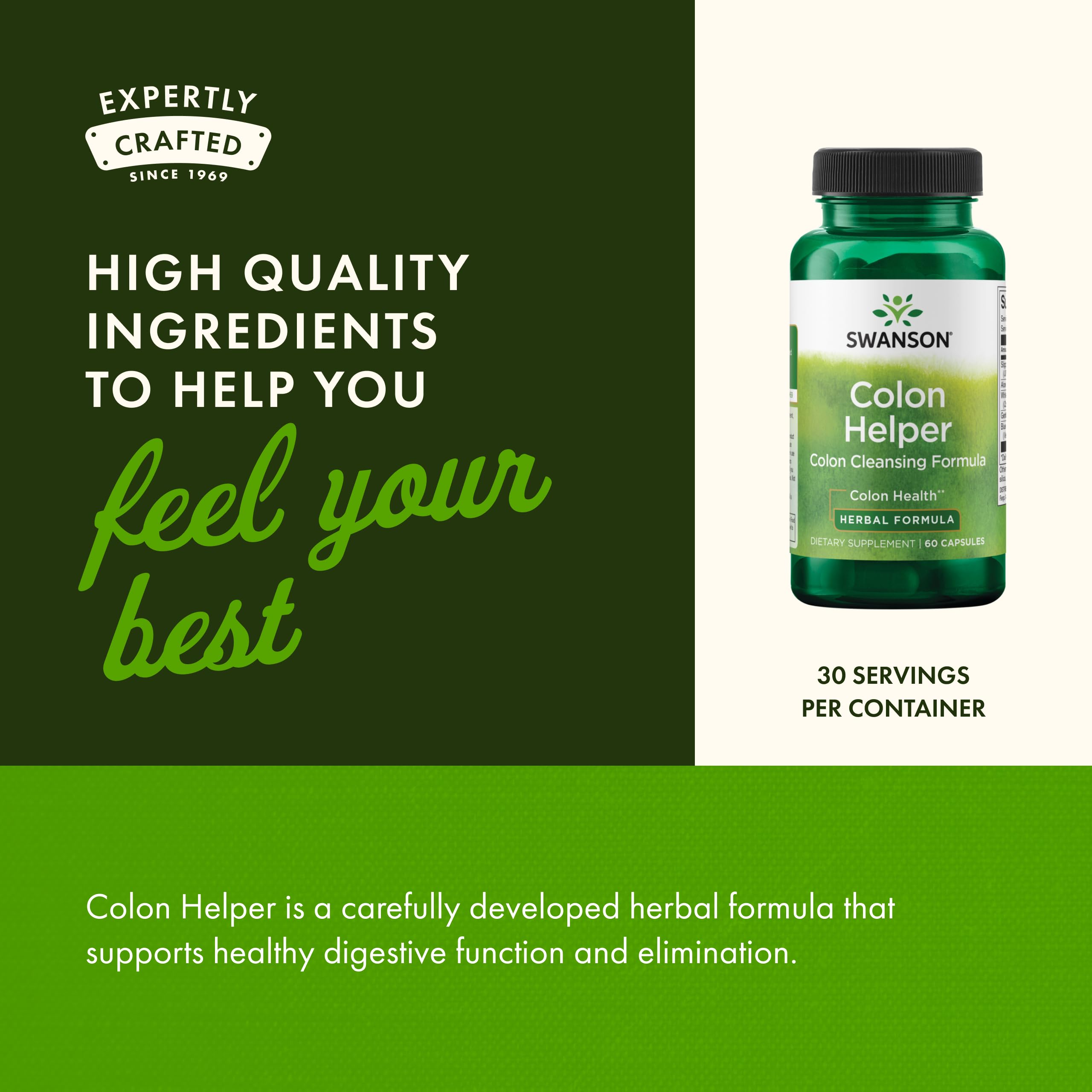 Swanson Colon Helper slippery elm bark component in herbal blend