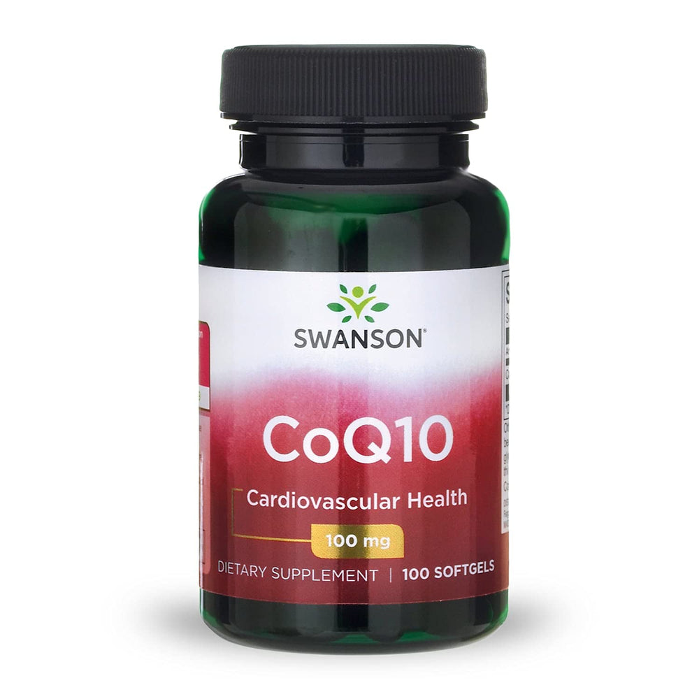 Front label image of Swanson CoQ10 100 softgels bottle