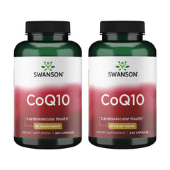 Front view of Swanson CoQ10 30 mg 240-cap bottle (2-pack) packaging