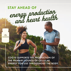 Close-up of Swanson CoQ10 30 mg bottle label