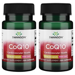 Swanson CoQ10 Mini Cap 10 mg – 100 capsules, 2-pack – front view