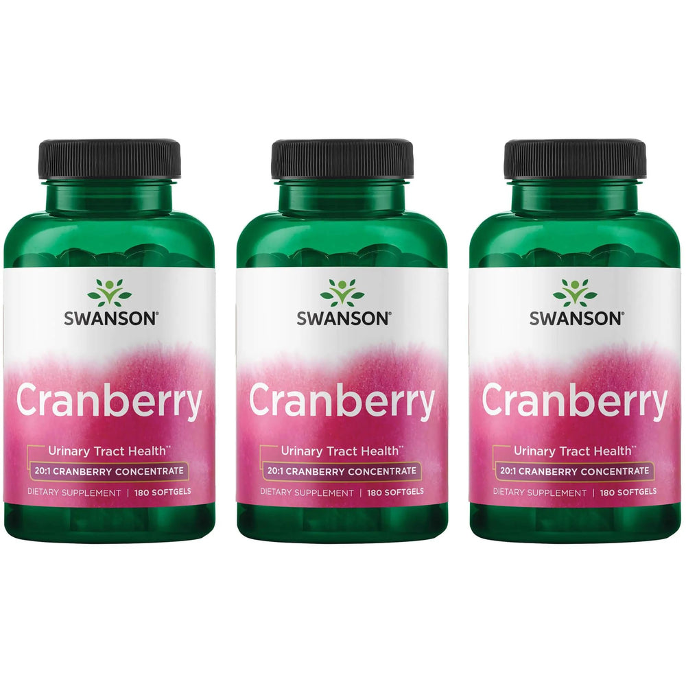 Swanson Cranberry 20:1 concentrate softgel bottle (hero image)