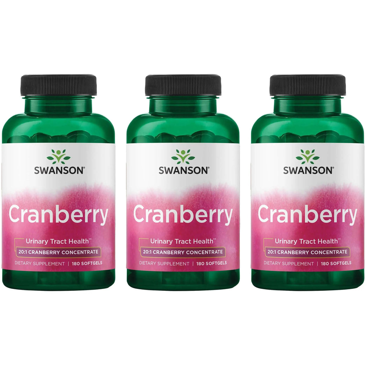 Swanson Cranberry 20:1 concentrate softgel bottle (hero image)