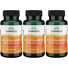 Swanson D-Limonene Orange Peel Extract bottle with 60 capsules - 250 mg each
