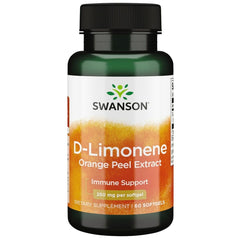 Swanson D-Limonene bottle with orange peel extract label