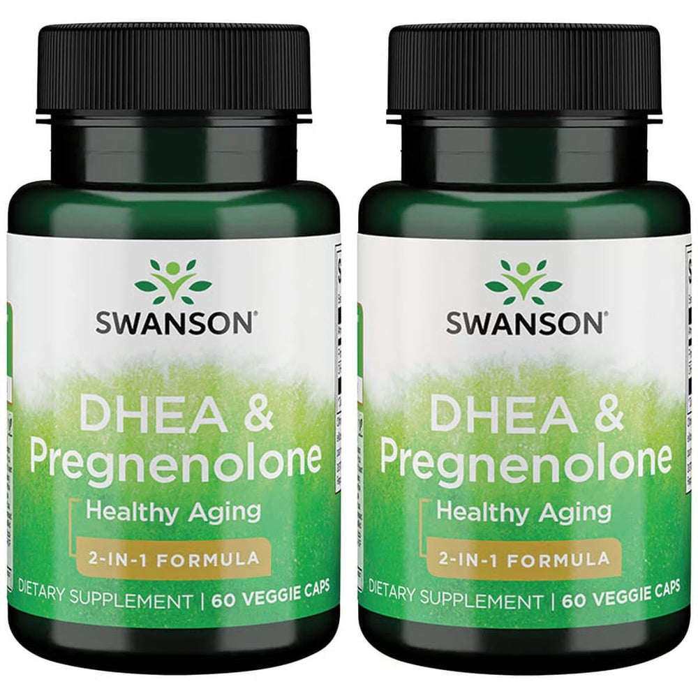 Front view of Swanson DHEA and Pregnenolone Complex bottle