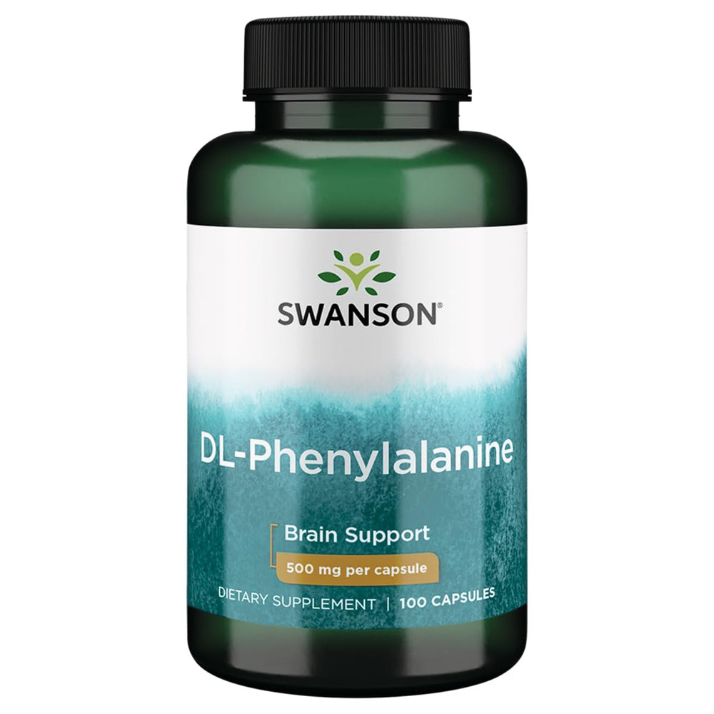 Swanson Dl-Phenylalanine 500 mg bottle - front view