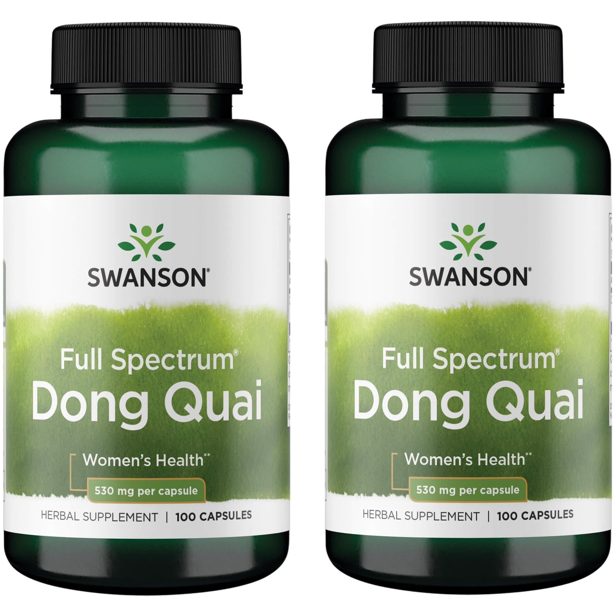 Dong Quai 530 mg, 100 capsules, 2-pack bottle