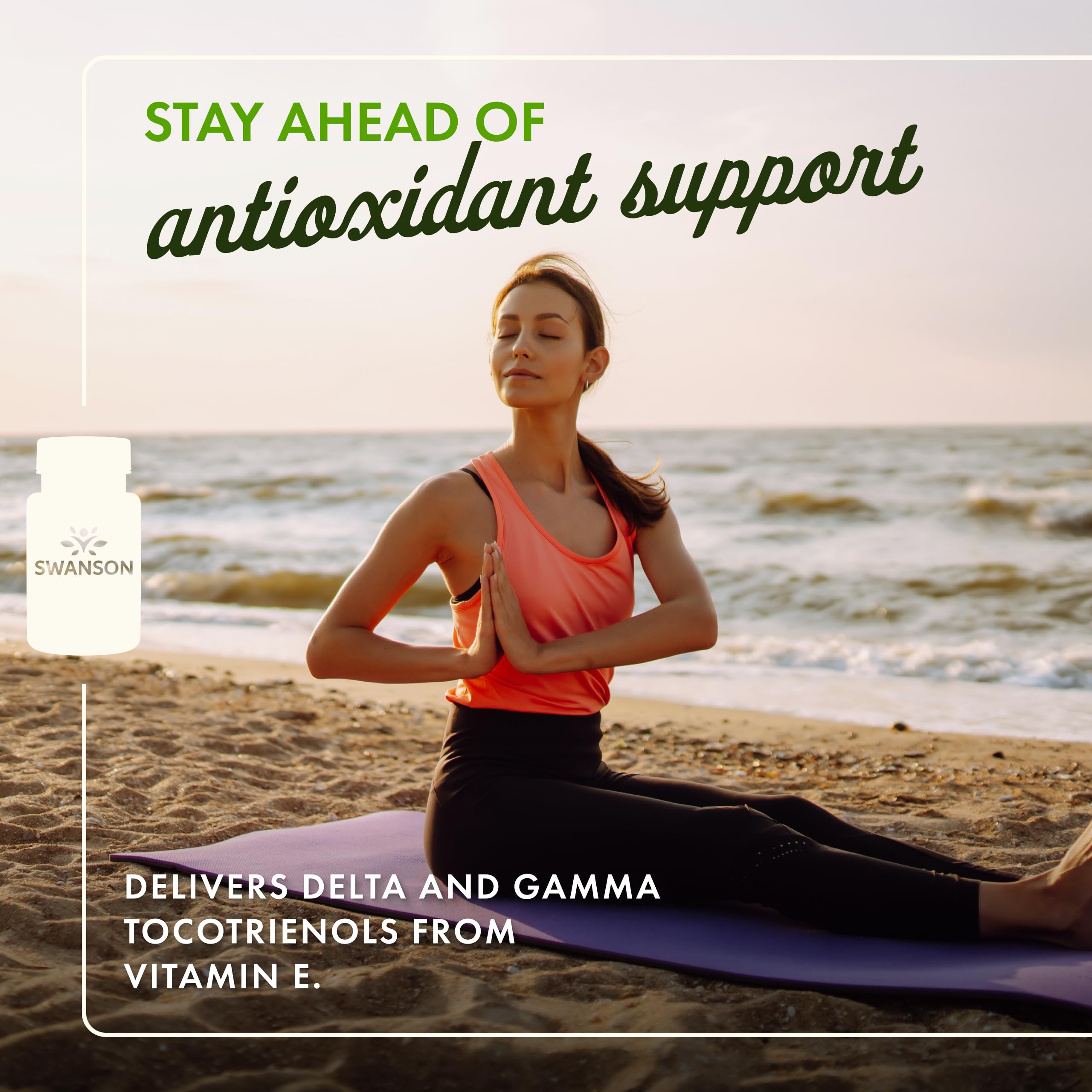 Bottle label showing Swanson Tocotrienols Double Strength