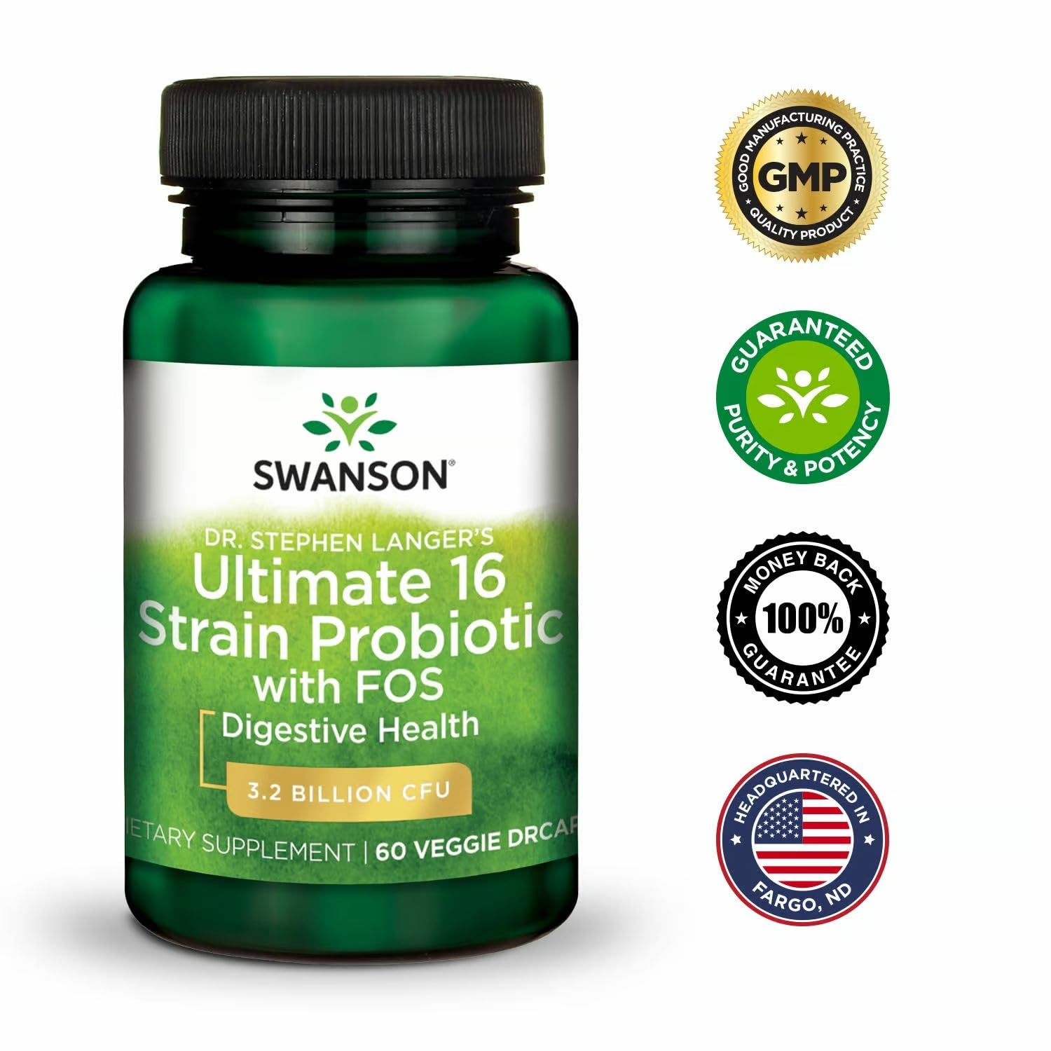 Swanson 4-pack probiotic with 60 veggie capsules