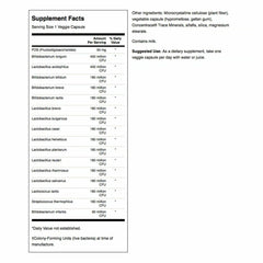 Close-up of 3.2B CFU per capsule on the label