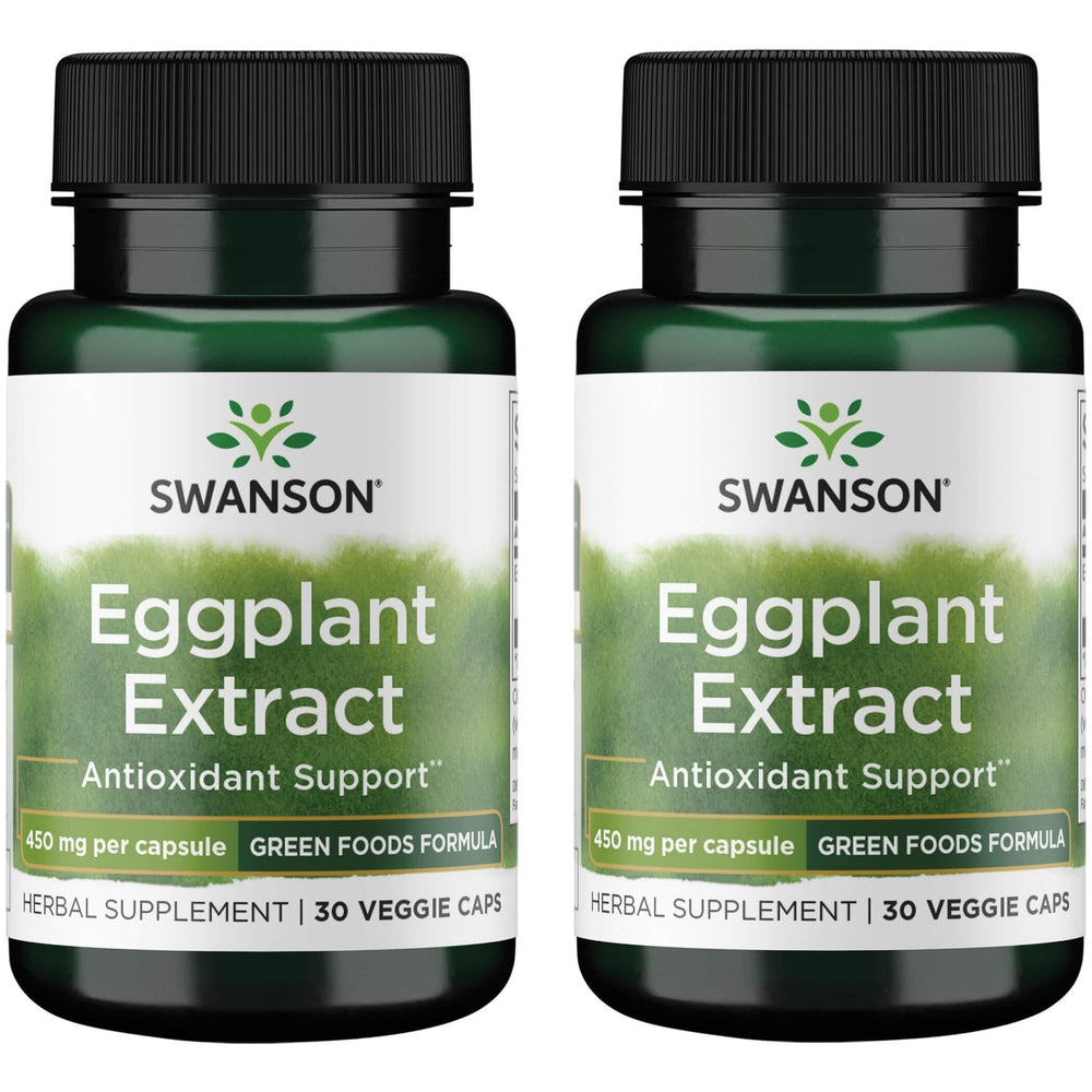 Swanson Eggplant Extract 20:1 450 mg - 30 Veg Capsules, 2 Pack