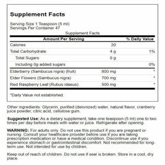 Side view of Swanson Elderberry Extract Syrup bottle
