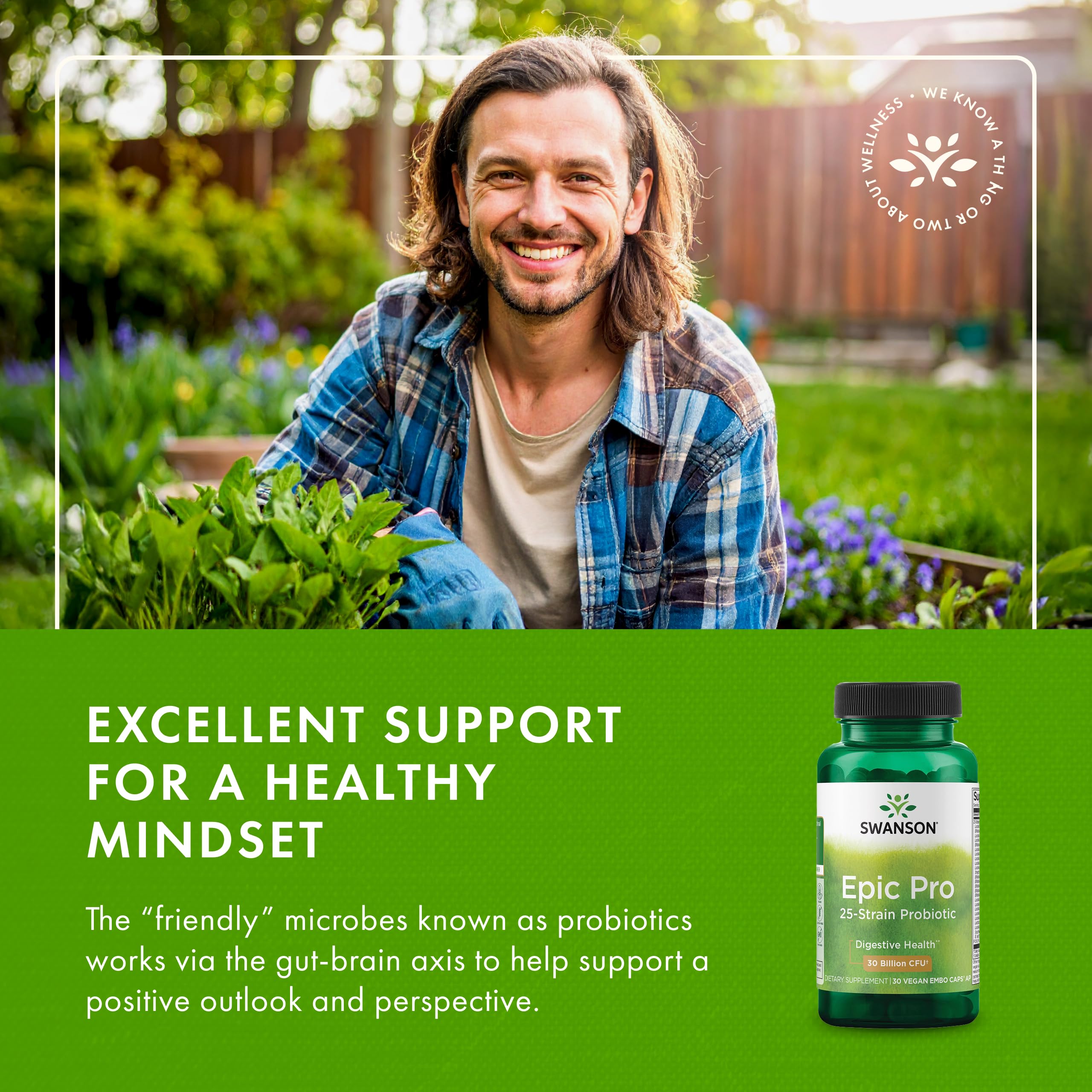 Three-pack of Veggie Capsule Swanson Epic-Probiotic