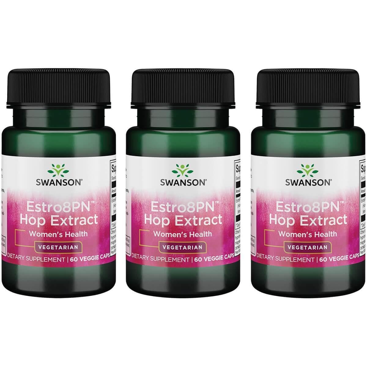 Swanson Estro8Pn Hop Extract 10 mg – 60 Vegetarian Caps – 3 Pack