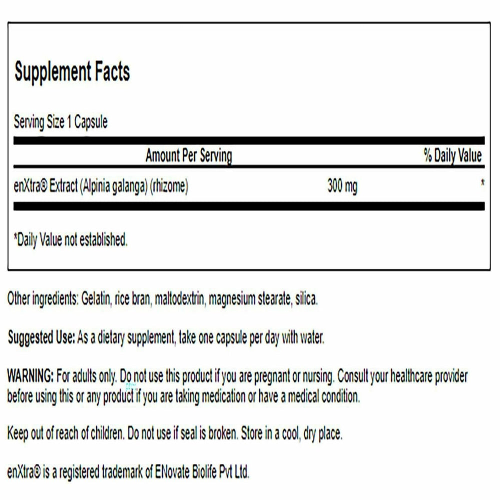 Close-up of bottle label showing caffeine-free formula