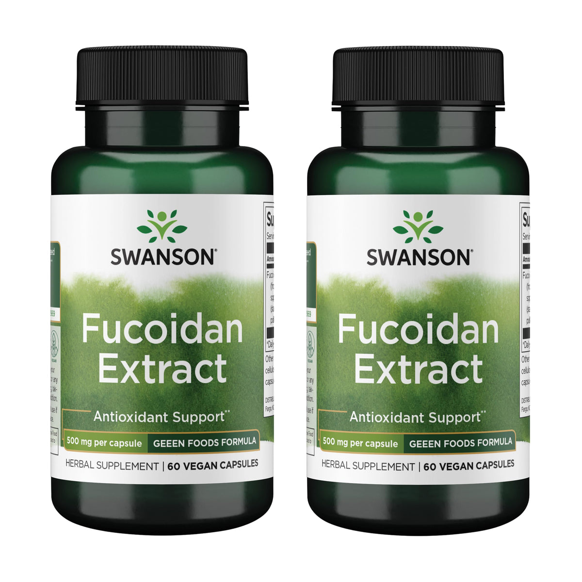 Front view of Swanson Fucoidan Extract 500mg bottle