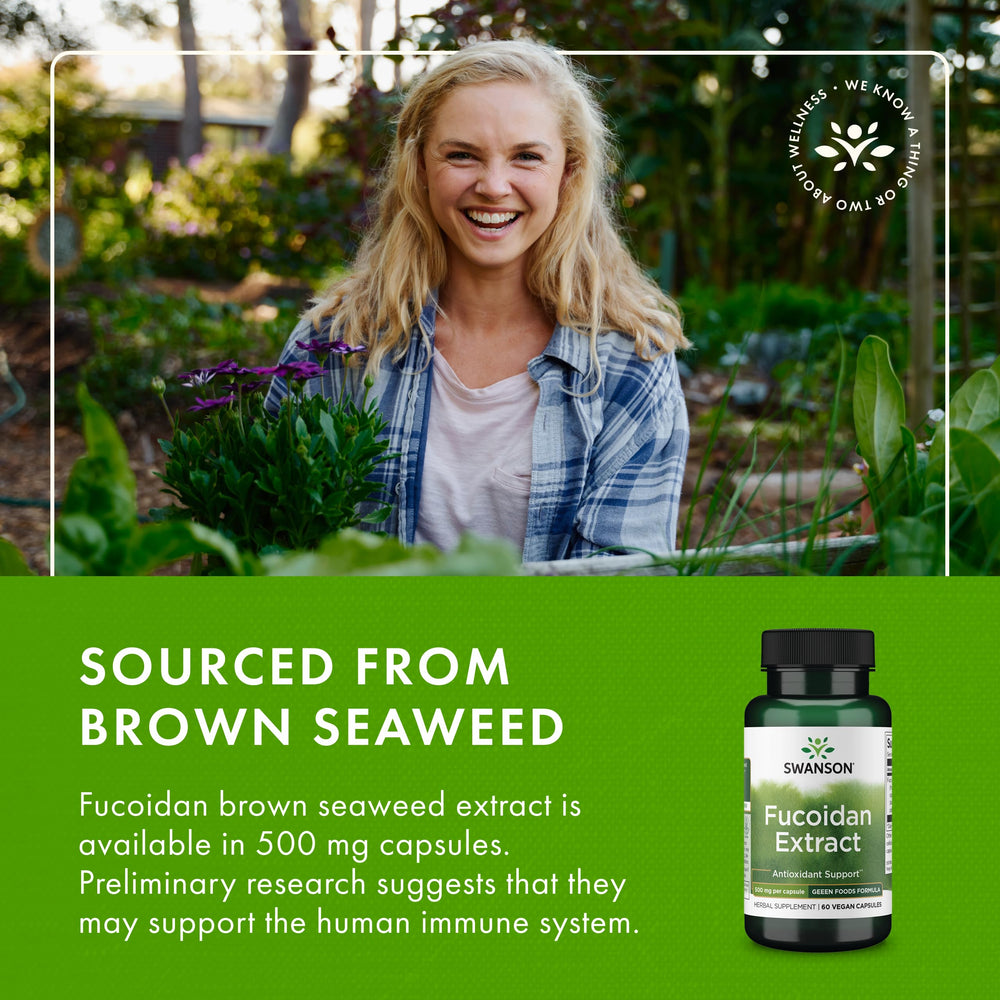 Back view of Swanson fucoidan label