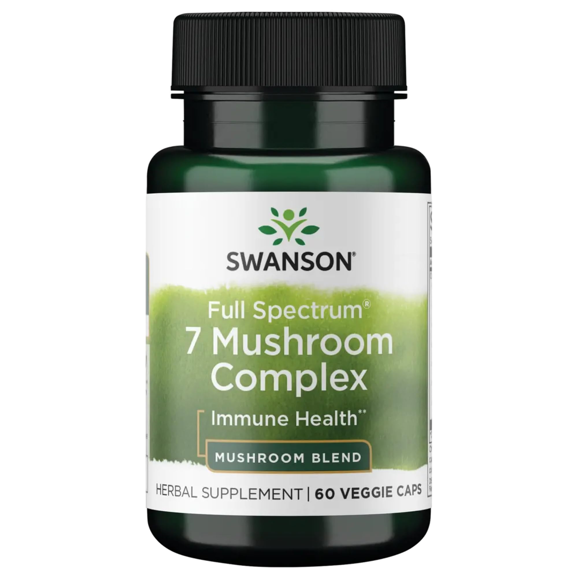 Swanson Full Spectrum 7 Mushroom Complex bottle with 60 vegetarian capsules