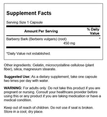Swanson Full Spectrum Barberry Root Bark 450mg 60 Capsules Pack Shot