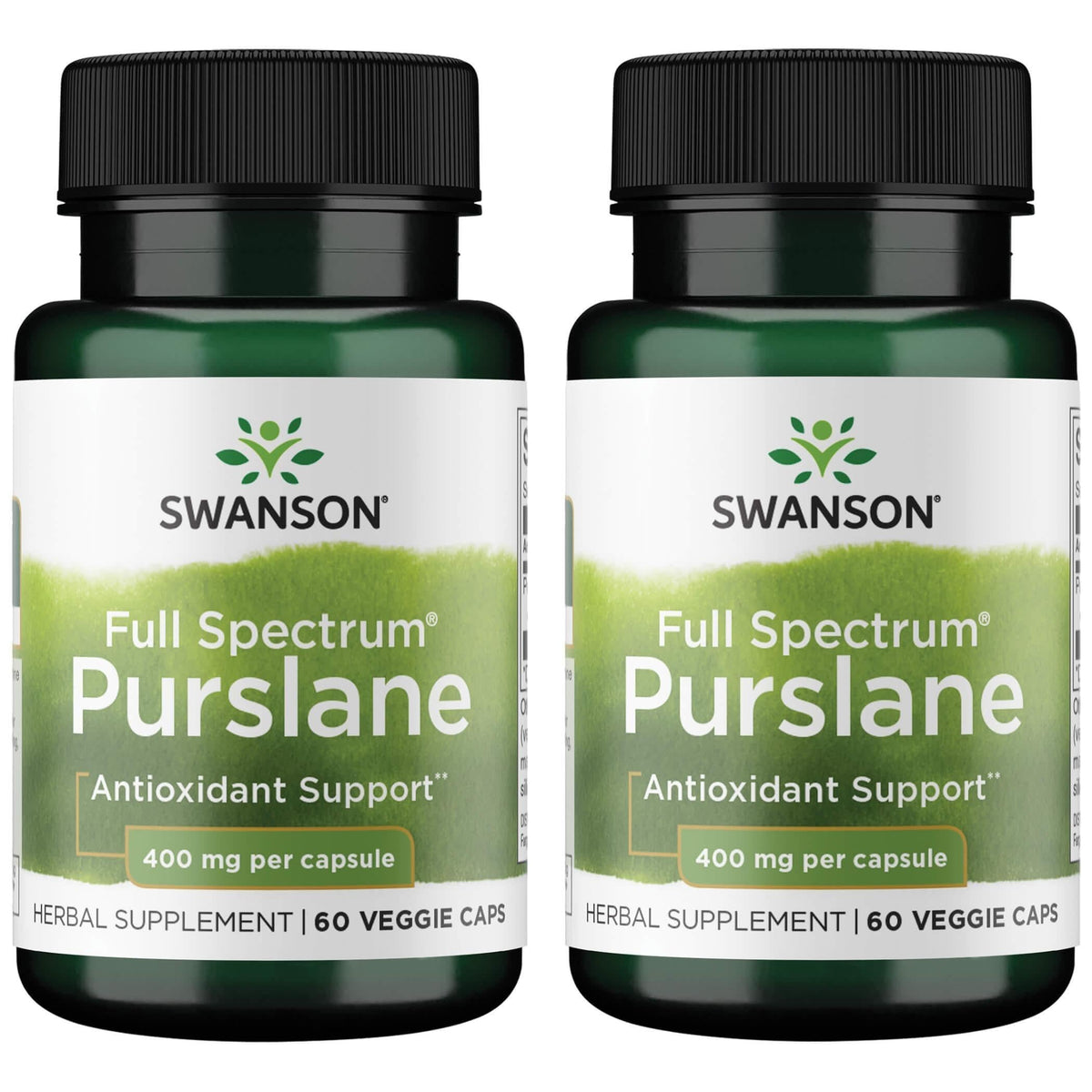 Swanson Full Spectrum Purslane 400 mg, 60 Veg Capsules, 2-pack (Vegetarian, Non-GMO)