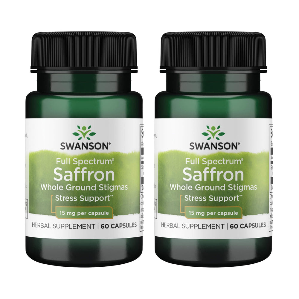 Bottle of Swanson Full Spectrum Saffron with 2-pack