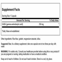 Swanson GABA 60 capsules packaging image