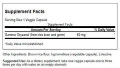 Close-up of Swanson Gamma Oryzanol Rice Bran capsules