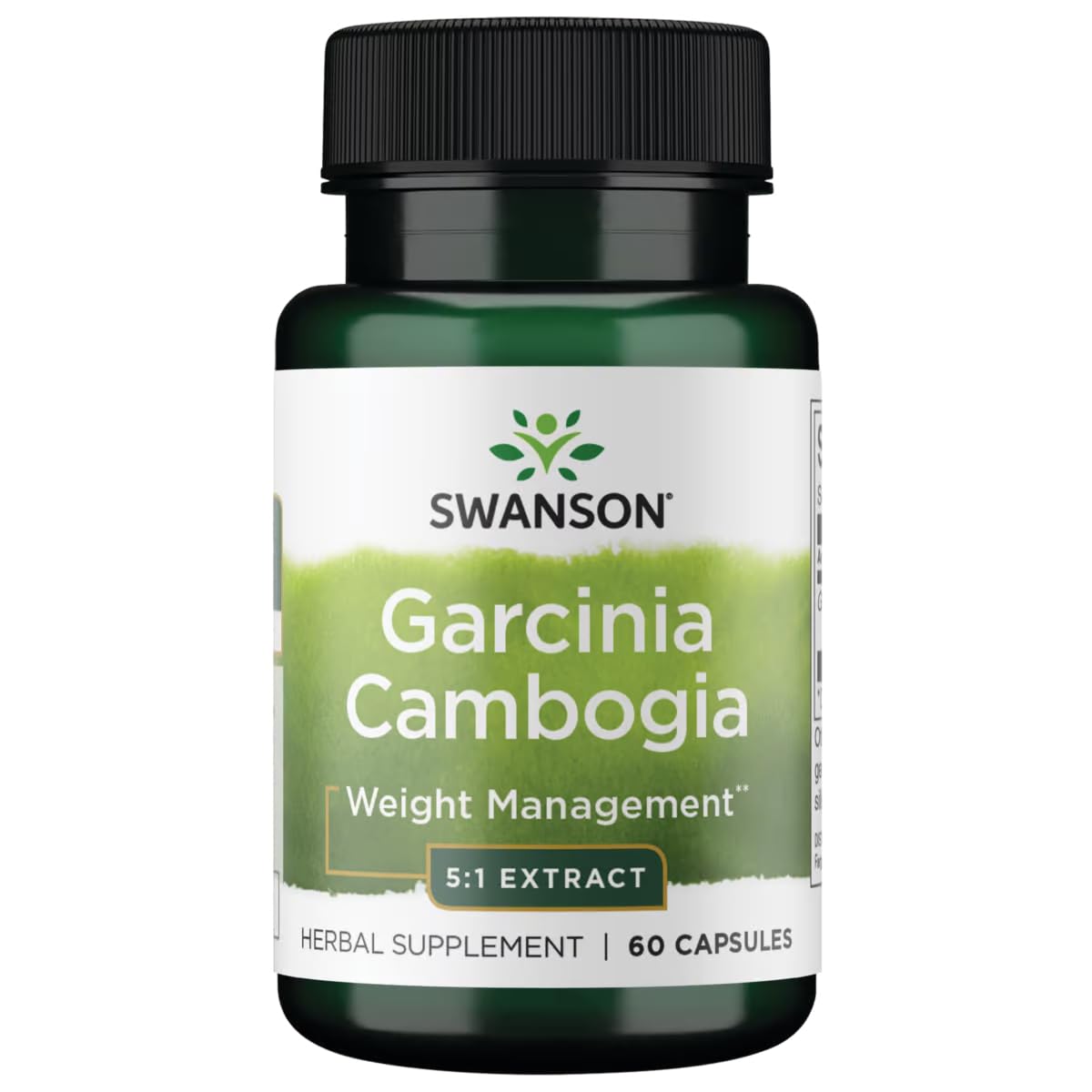 Garcinia Cambogia bottle with label and capsules (hero image)