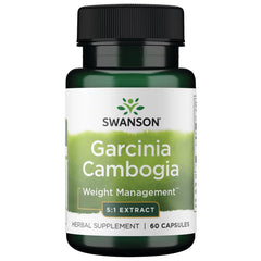Garcinia Cambogia bottle with label and capsules (hero image)