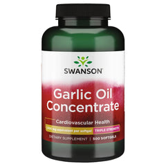 Swanson Garlic Oil 1500 mg softgels bottle front view