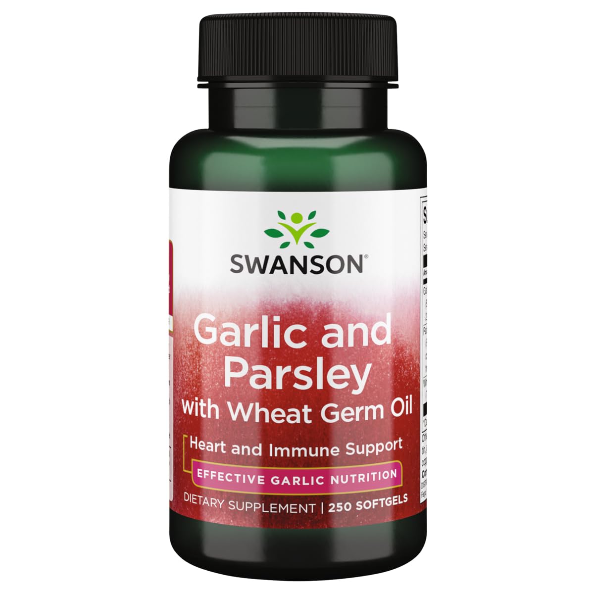 Swanson Garlic & Parsley 250 Softgels bottle front view