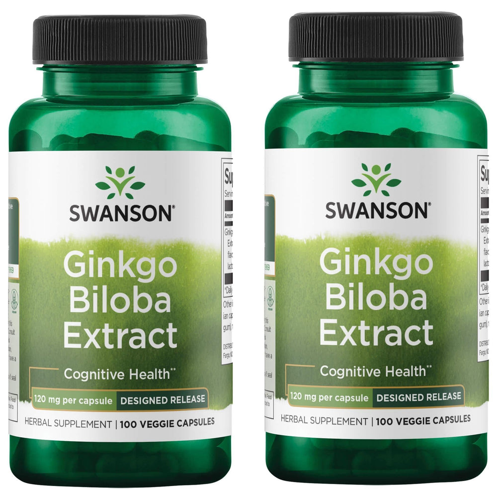 Swanson Ginkgo Biloba Extract 120 mg Delayed-Release 2-Pack