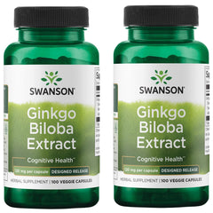 Swanson Ginkgo Biloba Extract 120 mg Delayed-Release 2-Pack