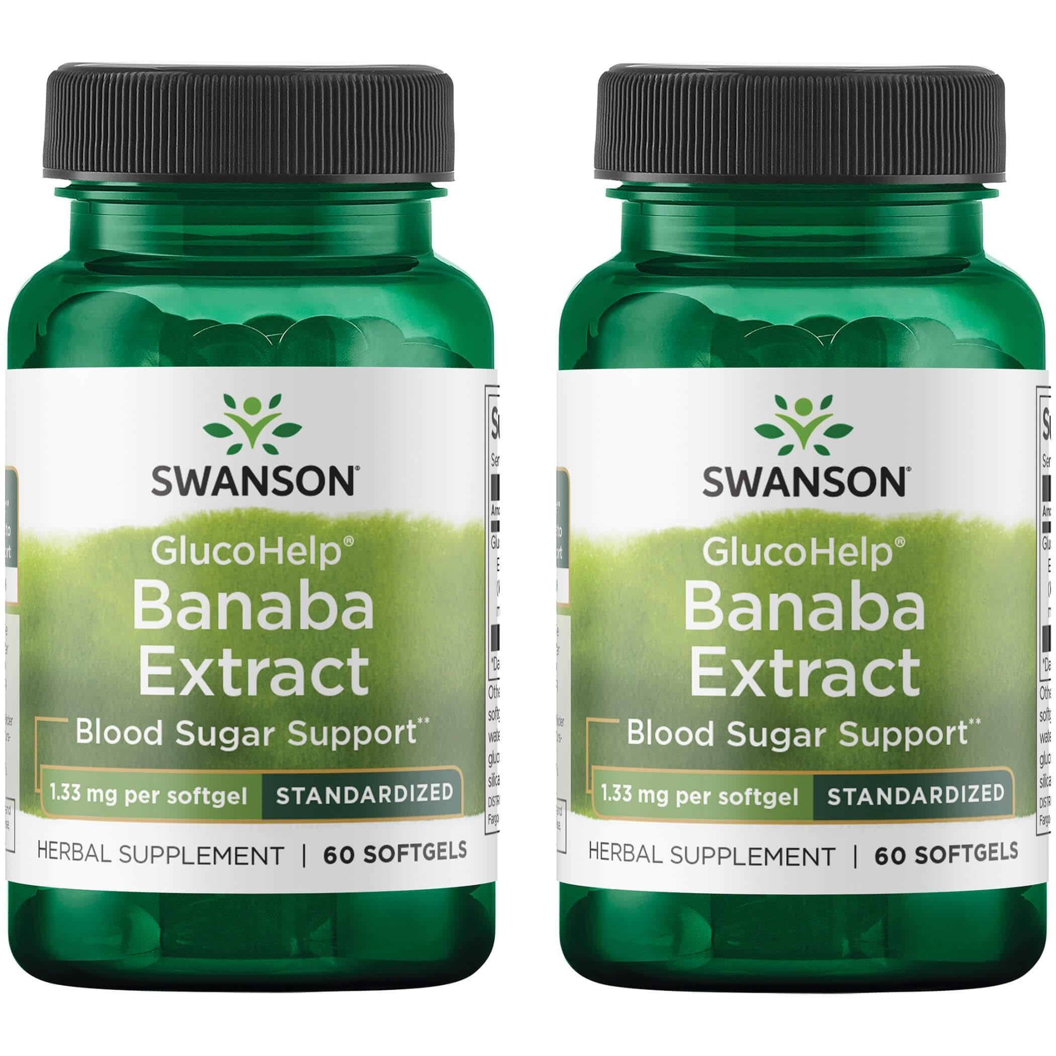 Swanson GlucoHelp Banaba Extract 60 Softgels 2-Pack