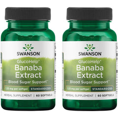 Swanson GlucoHelp Banaba Extract 60 Softgels 2-Pack