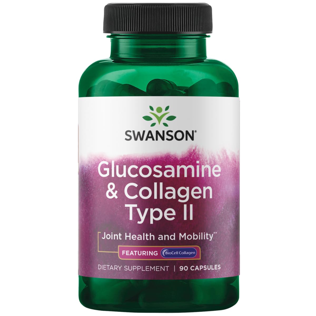 Hero image of Swanson Glucosamine & Collagen Type II 90 capsules bottle