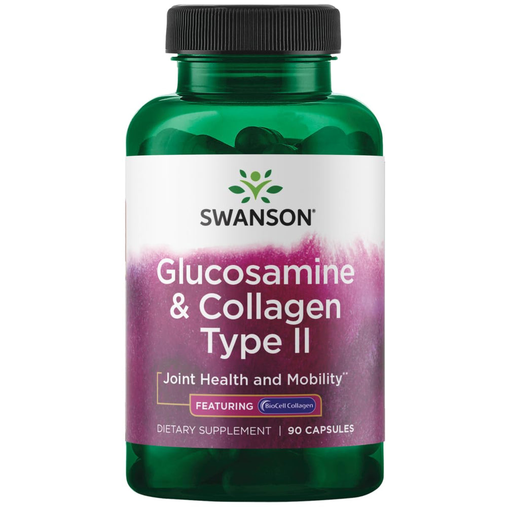 Hero image of Swanson Glucosamine & Collagen Type II 90 capsules bottle